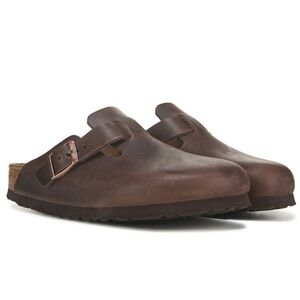 Birkenstock Women's Boston Soft Footbed Clog 41 Habana Brown Oiled Leather